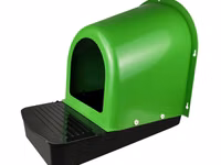 Cuibar din plastic pentru găini cu colector de ouă Des Champs NG02 Verde — الصورة 1