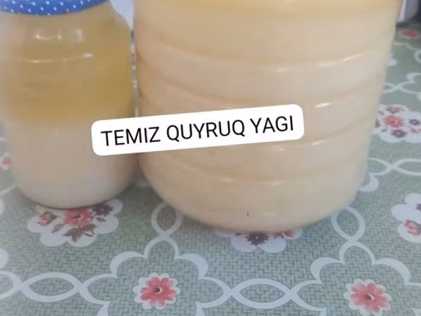 Məhsul: Təmiz quyruq yağı Təsvir: - Təbii mal quyruğundan hazırlanmış