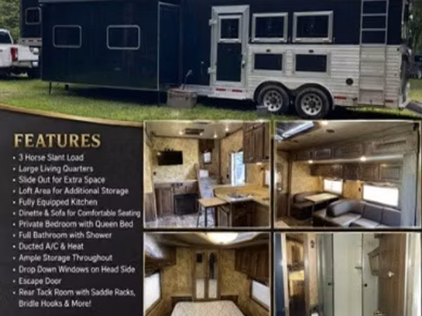2017 Trails West Sierra Prestige 831 Gooseneck Horse Trailer