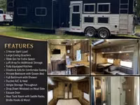 2017 Trails West Sierra Prestige 831 Gooseneck Horse Trailer — photo 1