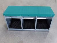 Cuibar pentru găini cu colector de ouă Des Champs MG03 (3 sectiuni) — फ़ोटो 2