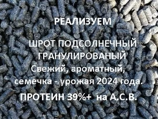 ШРОТ подсолнечный тостированный и гранулированный